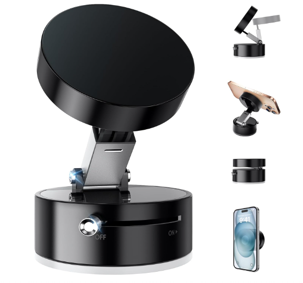 🧲Soporte Magnético con Ventosa para Celular – Ajustable y Ultra Firme